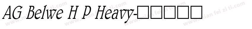AG Belwe H P Heavy字体转换